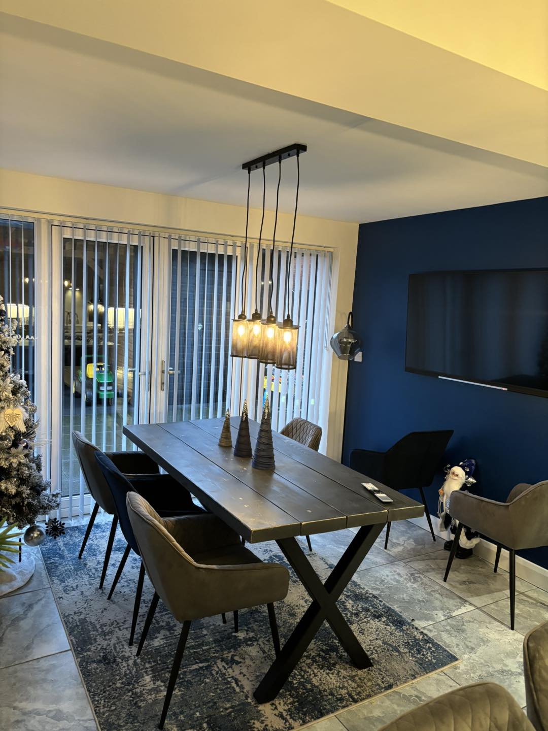 Down lights hanging from ceiling in Carrickfergus, County Antrim