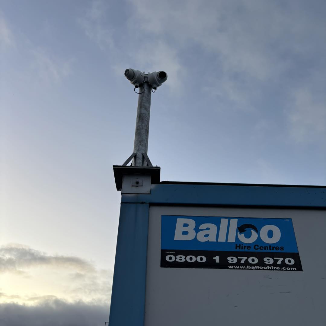 Double CCTV security camera installation in Carrickfergus, County Antrim