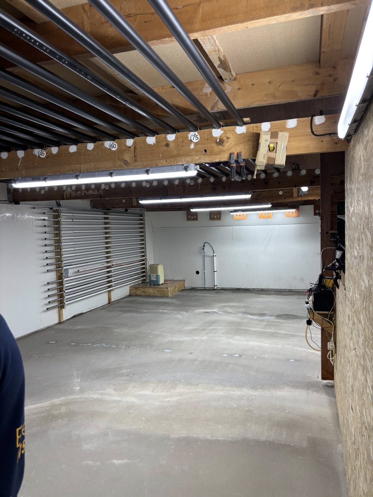 Lights in home basement in Carrickfergus, County Antrim